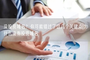 没投资域名？你可能错过了这几个关键点|为什么没有投资域名
